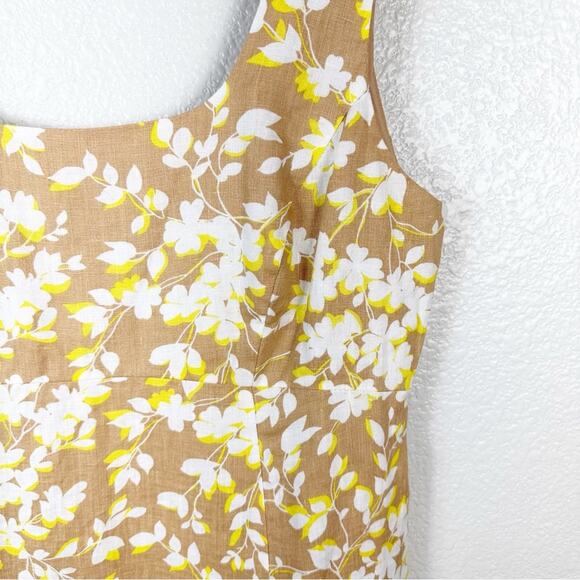 Draper James Womens Floral Linen Sleeveless Mini Dress Size 10 - Picture 4 of 11